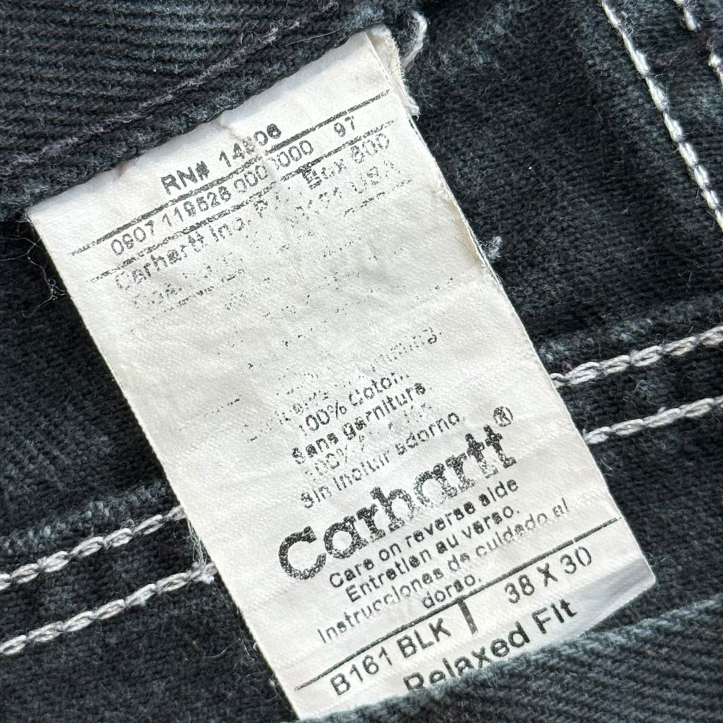 【USED】CARHARTT USA RELAXED FIT TAPARED JEANS BLK 38×30
