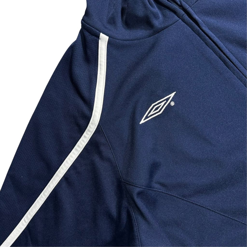 【USED】00s UMBRO GHSA Soccer Track Jacket Navy M / アンブロ サッカートラックジャケット ジャージ 刺繍ロゴ チーム章 90s〜00s