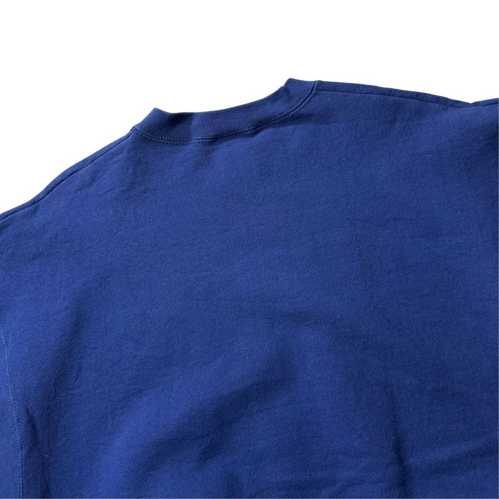 【USED】MUNSINGWEAR SUPER COTTON Plain Sweat Navy L 90s USA製 / マンシングウェア スーパーコットン 無地 クルーネック スウェット ネイビー 紺 USA製 Lサイズ 古着