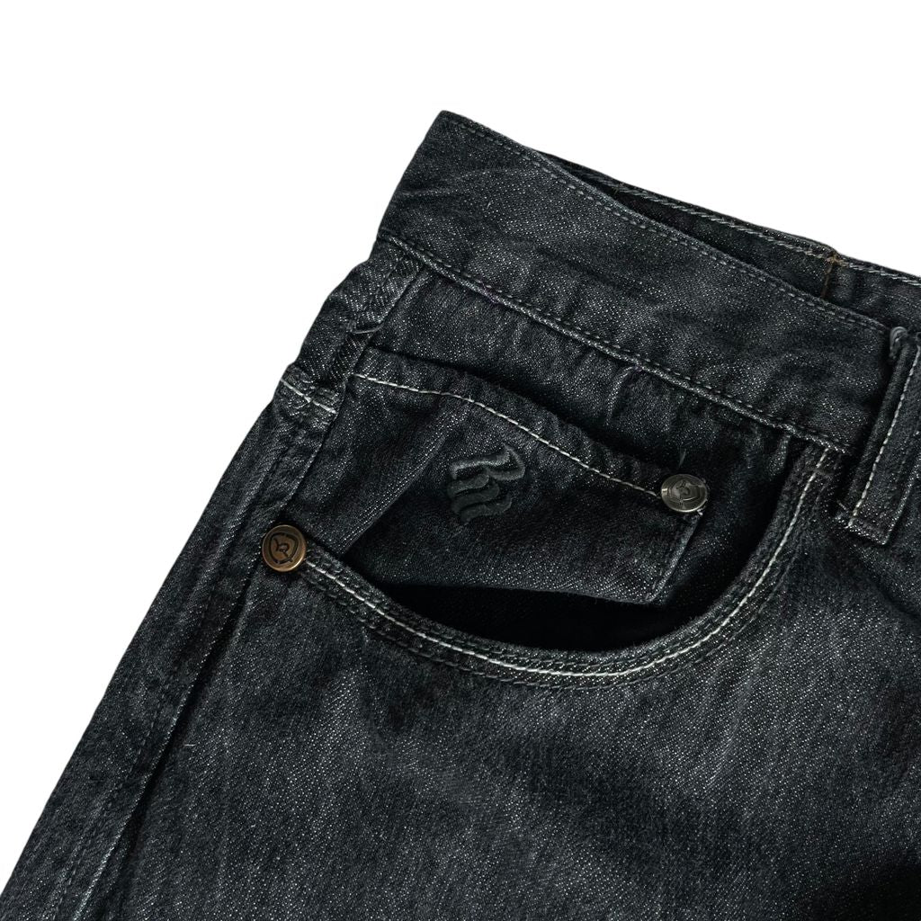 【Used】Rocawear Loose Fit Embroidery Logo Denim Pants/Black