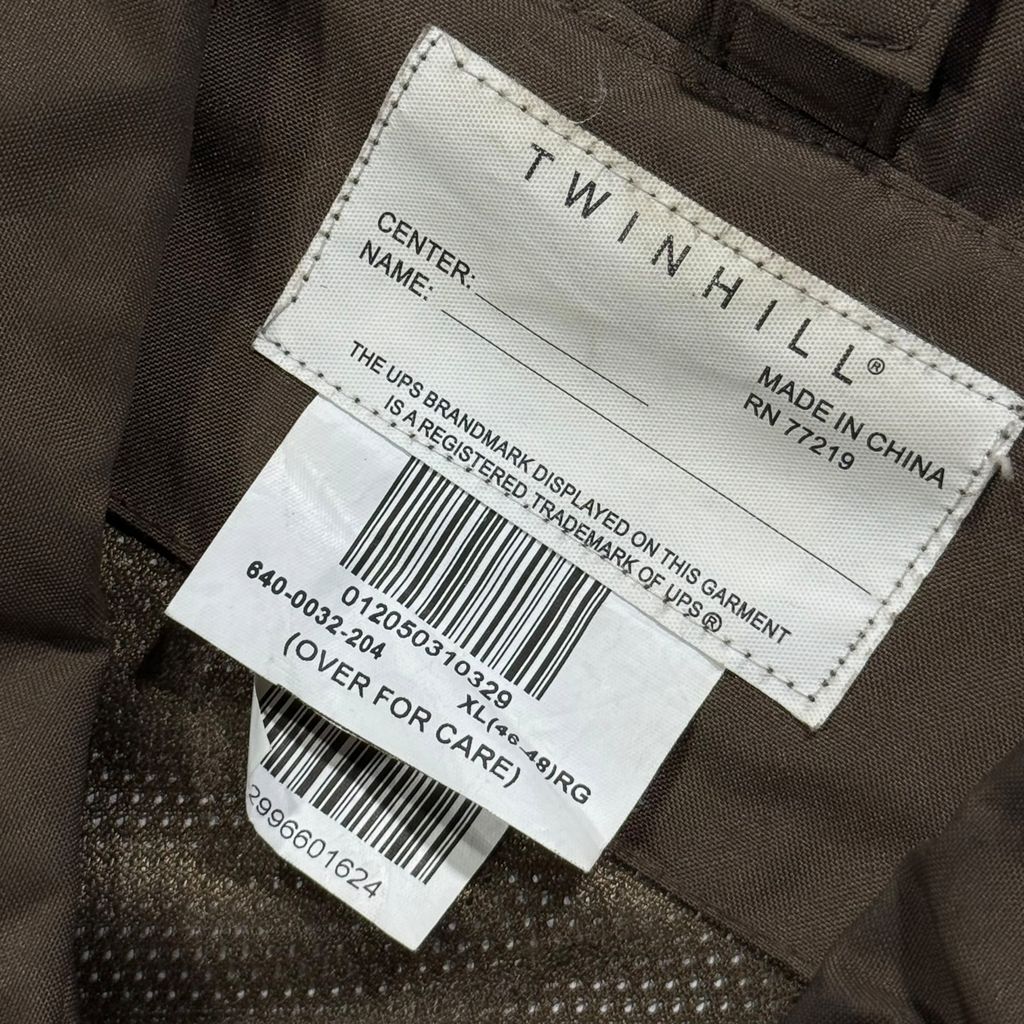 【USED】TWINHILL UPS Official Uniform Utility Jacket Brown XL / ツインヒル UPS 公式ユニフォーム ワークジャケット ブラウン 茶色 リフレクターテープ付き 企業モノ ビッグサイズ 古着