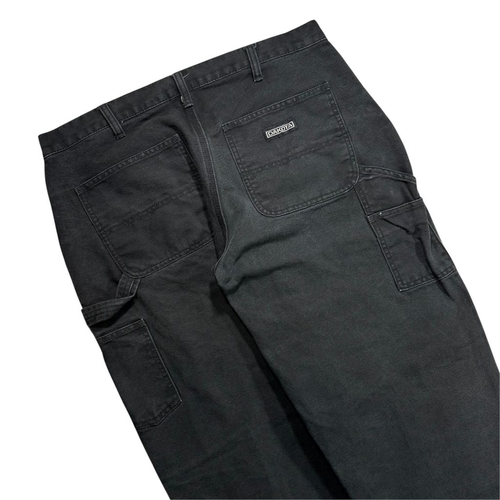 【USED】DAKOTA Worker Painter Pants Black 36 x 32 / ダコタ ワーク ペインターパンツ ブラック ダック地 ワークウェア ビンテージ 古着