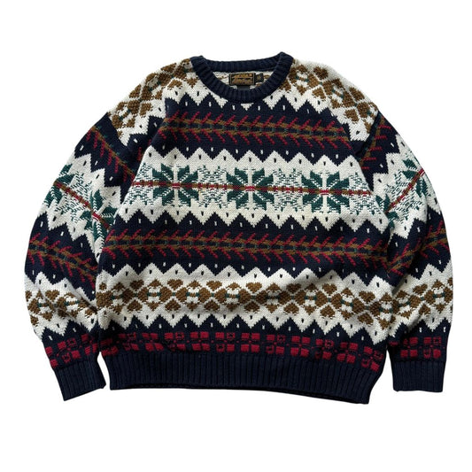 【USED】Eddie Bauer Made in USA Cotton Sweater