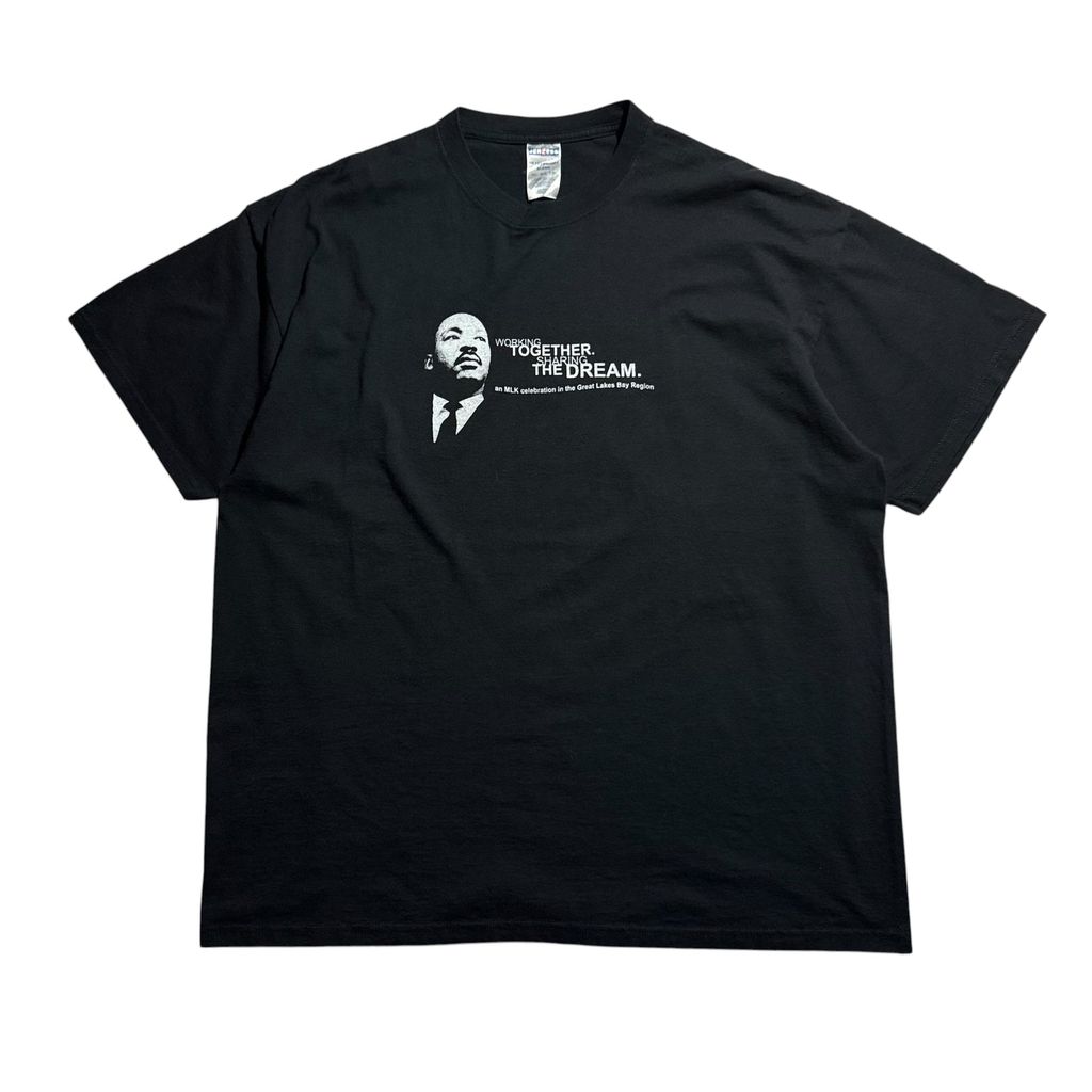 【USED】Jerzees ジャージーズ Martin Luther King, Jr S/SL Tee キング牧師 RMK記念式典 ブラック 2XL