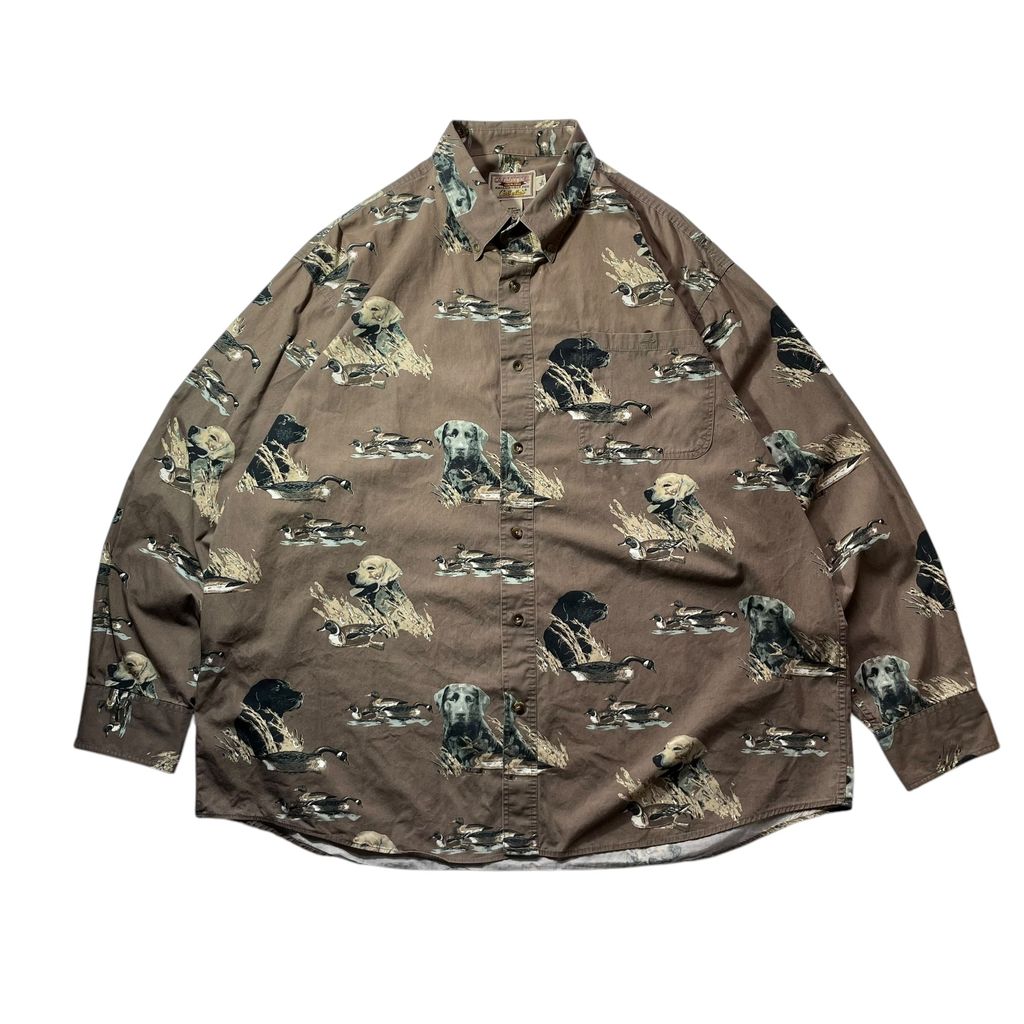 【USED】Woolrich All Over Print BD Shirt