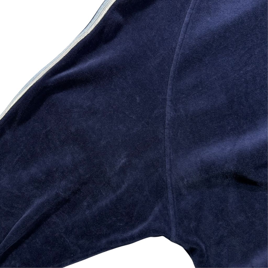 【USED】90s〜00s NAUTICA Velour Half Zip Pullover Jacket Navy L / ノーティカ ベロア ハーフジップ プルオーバー ジャケット ジャージ トラックトップ 紺 90年代