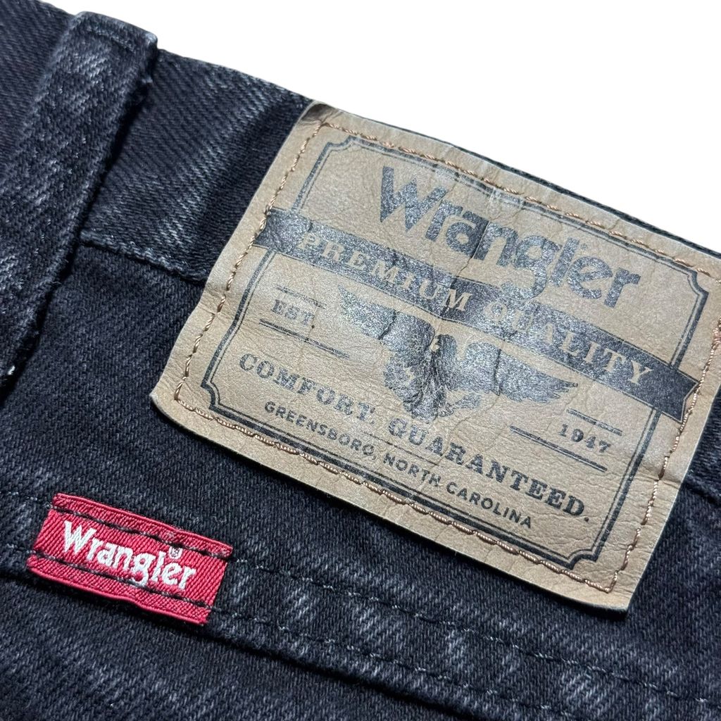 【USED】Wrangler 5 Pocket Black Denim Pants 38×32