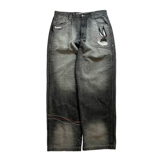 LOT29 "BUGS BUNNY" STITCHED BAGGY JEANS