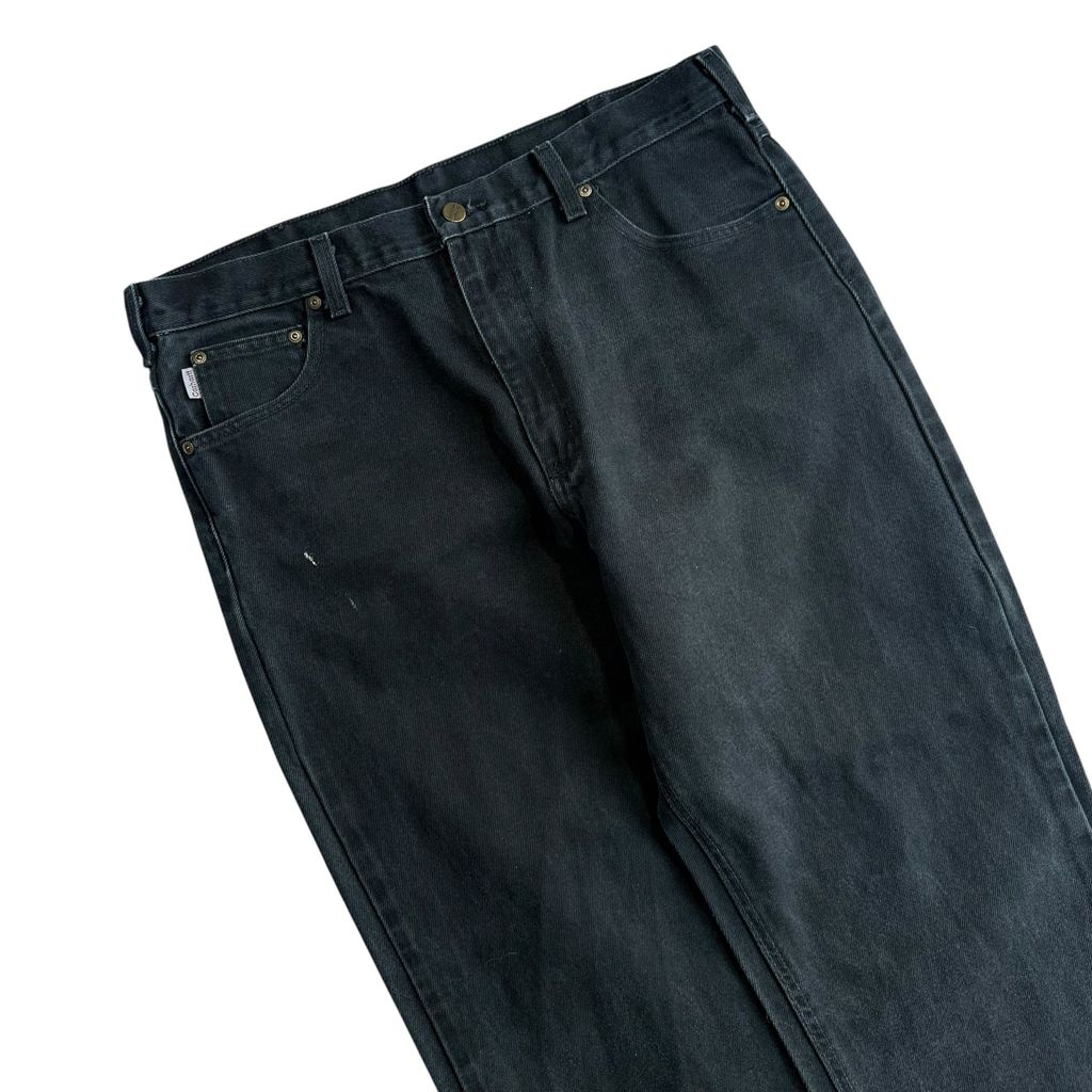 【USED】CARHARTT USA RELAXED FIT TAPARED JEANS BLK 38×30
