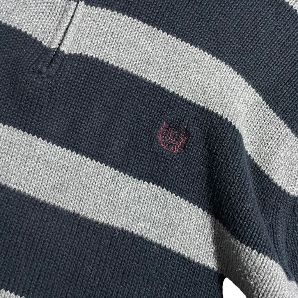 【USED】Chaps Half Zip Border Sweater