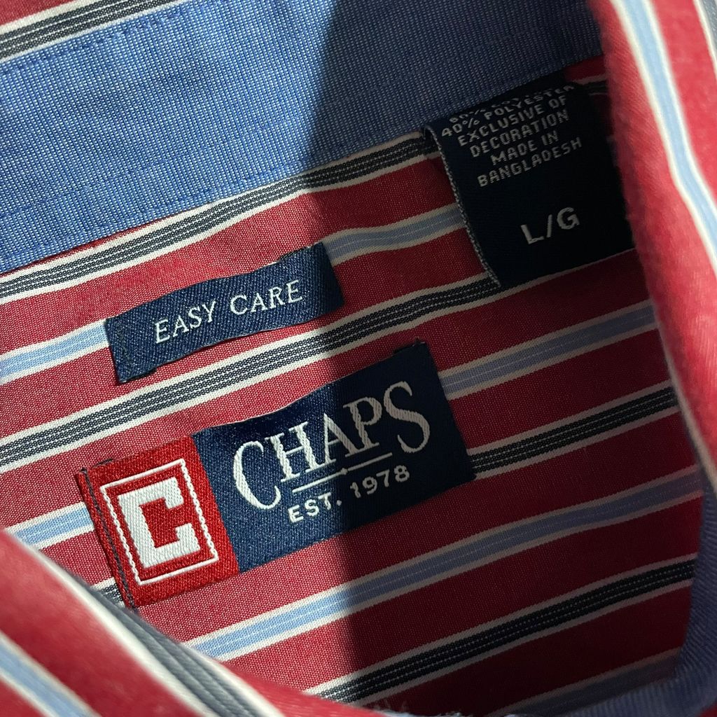 【USED】Chaps L/SL Stripe BD Shirt