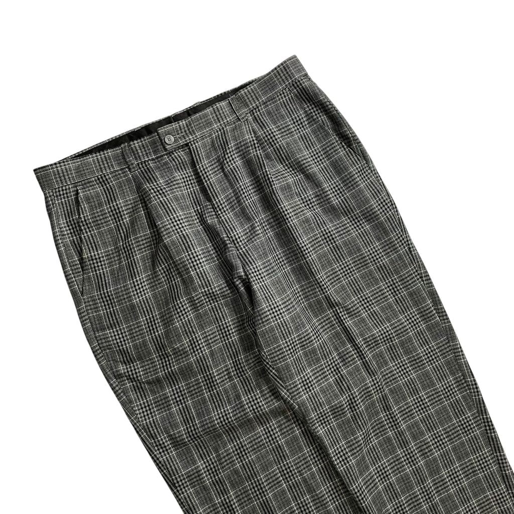 【USED】Stacy Adams Glen Check 1Tuck Rayon Pants