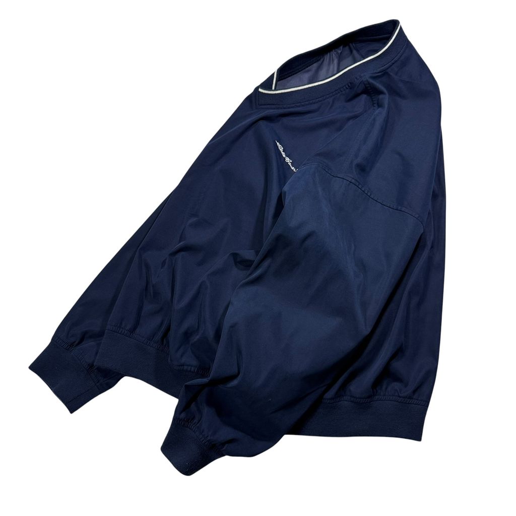 【USED】Eddie Bauer GOLF V-Neck Nylon Pullover Jacket Navy L / エディーバウアー ゴルフ Vネック プルオーバー ナイロンジャケット ウィンドブレーカー 紺 90s〜00s ヴィンテージ 古着