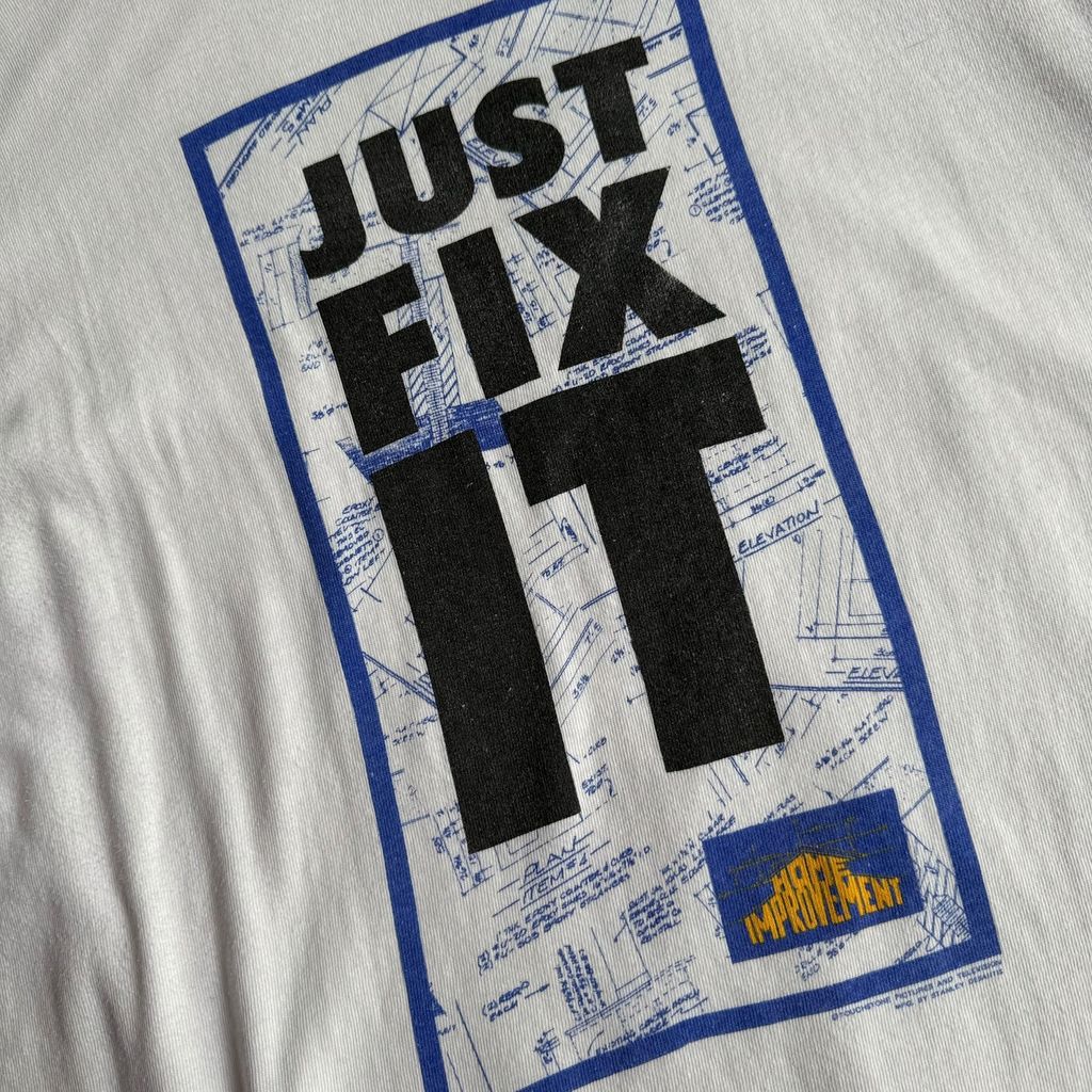 【USED】HOME IMPROVEMENT JUST FIX IT S/SL TEE 半袖Tシャツ L-XLサイズ相当