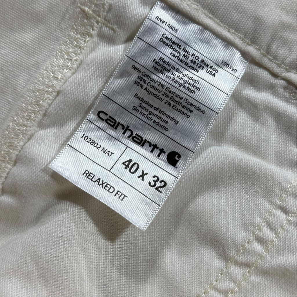 【USED】Carhartt Double Knee Painter Pants White Natural 40 x 32 / カーハート ダブルニー ペインターパンツ ホワイト ナチュラル 生成り ワークパンツ ビンテージ