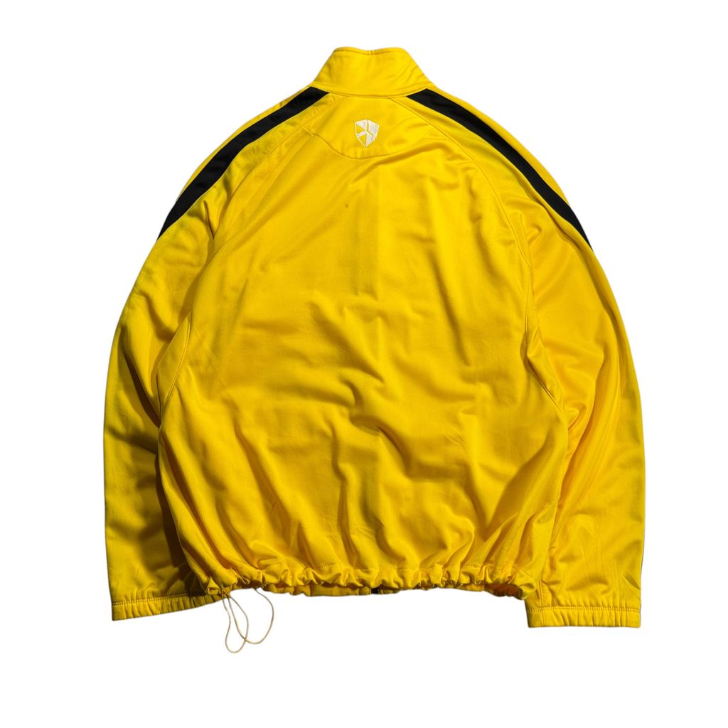 【USED】00s NIKE Track Jacket Yellow x Black XL / ナイキ トラックジャケット ジャージ 刺繍ロゴ 切替 黄色 黒 00年代