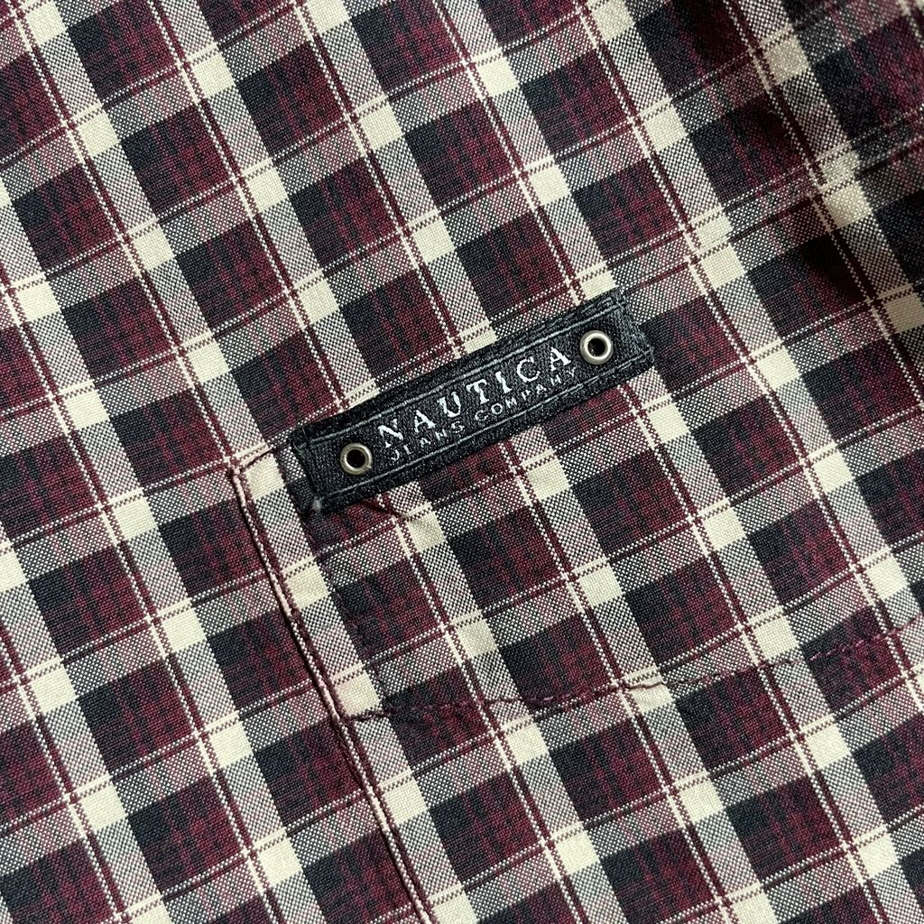 【USED】Nautica Jeans Check BD Shirt