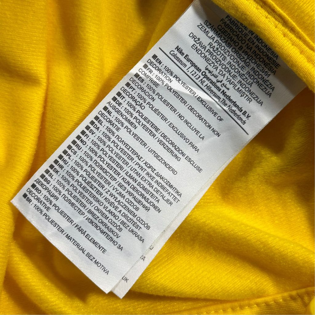 【USED】00s NIKE Track Jacket Yellow x Black XL / ナイキ トラックジャケット ジャージ 刺繍ロゴ 切替 黄色 黒 00年代