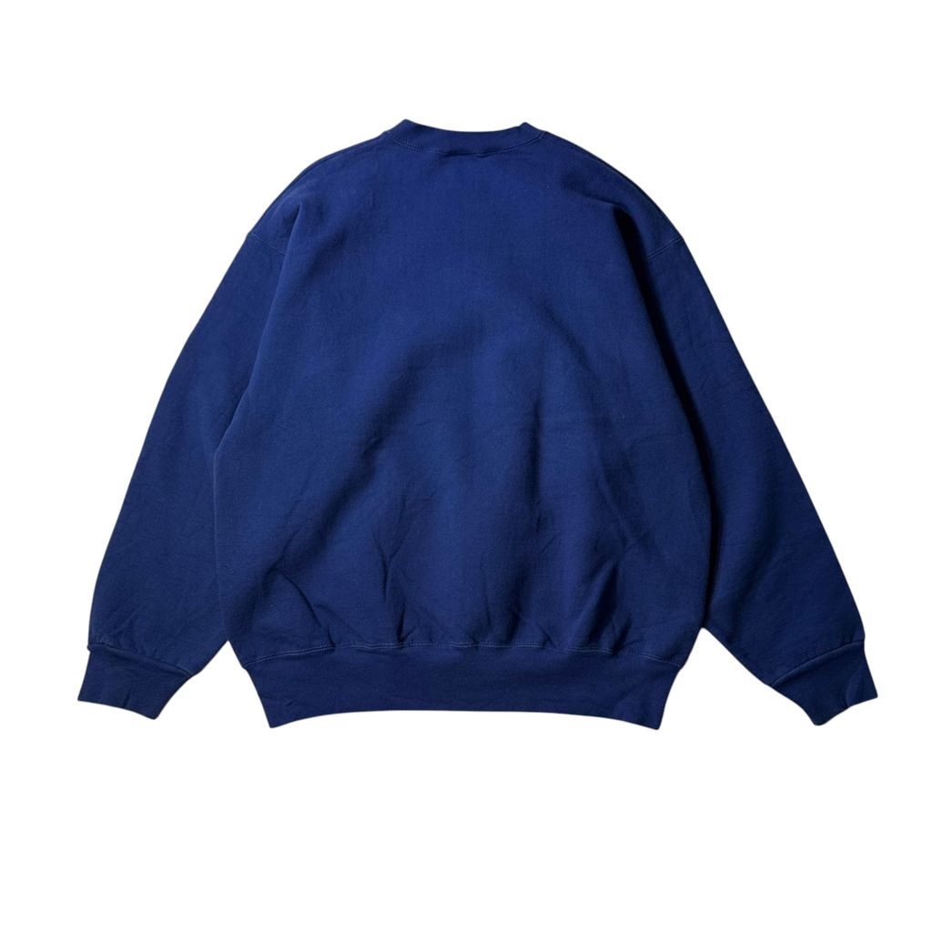 【USED】MUNSINGWEAR SUPER COTTON Plain Sweat Navy L 90s USA製 / マンシングウェア スーパーコットン 無地 クルーネック スウェット ネイビー 紺 USA製 Lサイズ 古着