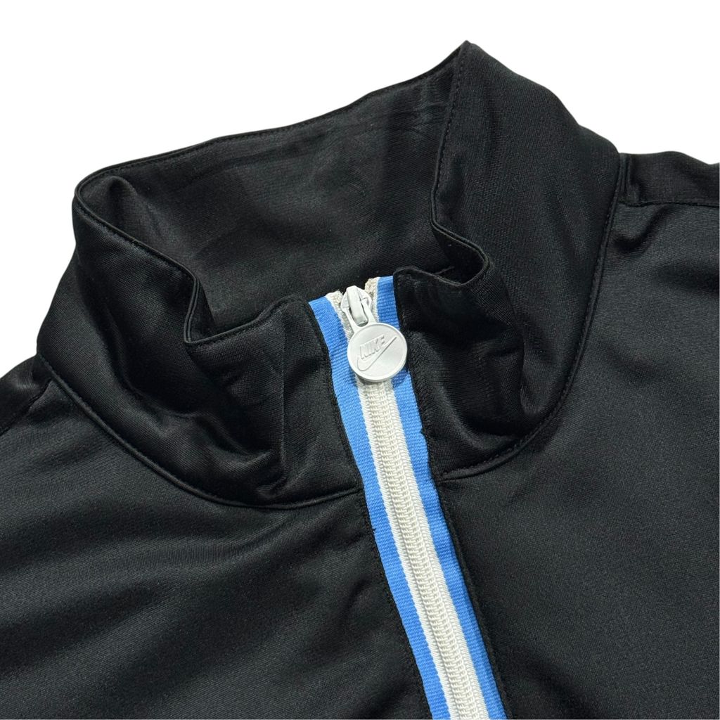 【USED】00s NIKE SUPREME COURT Track Jacket Black x Light Blue XL / ナイキ シュプリームコート トラックジャケット ジャージ 刺繍ロゴ 00年代