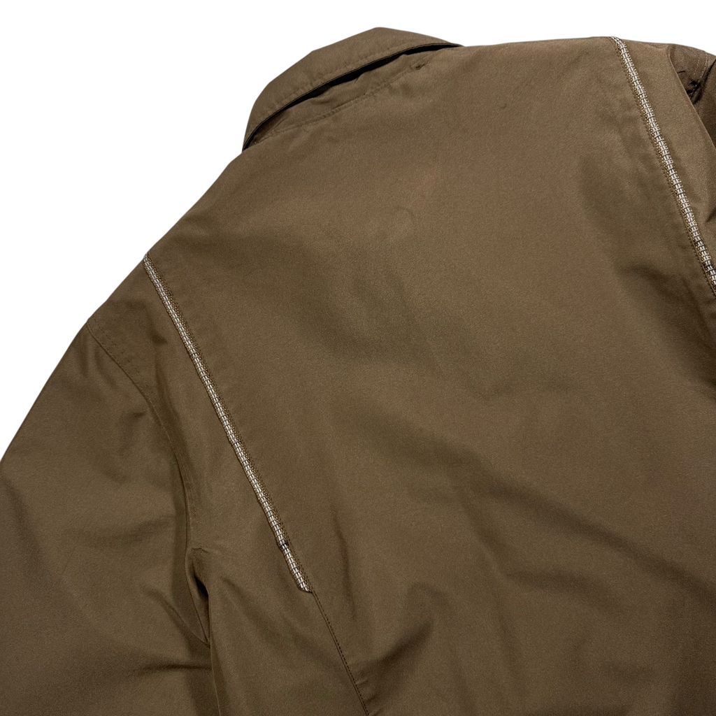 【USED】TWINHILL UPS Official Uniform Utility Jacket Brown MD / ツインヒル UPS 公式ユニフォーム ワークジャケット ブラウン 茶色 リフレクターテープ付き 企業モノ 古着