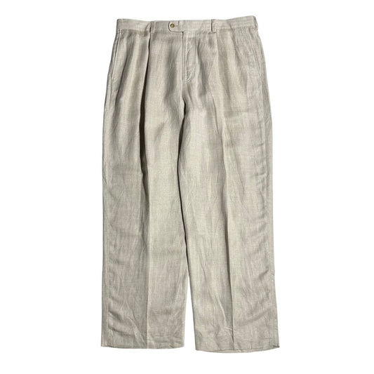 【USED】CUBAVERA 2TUCK LINEN SLACKS