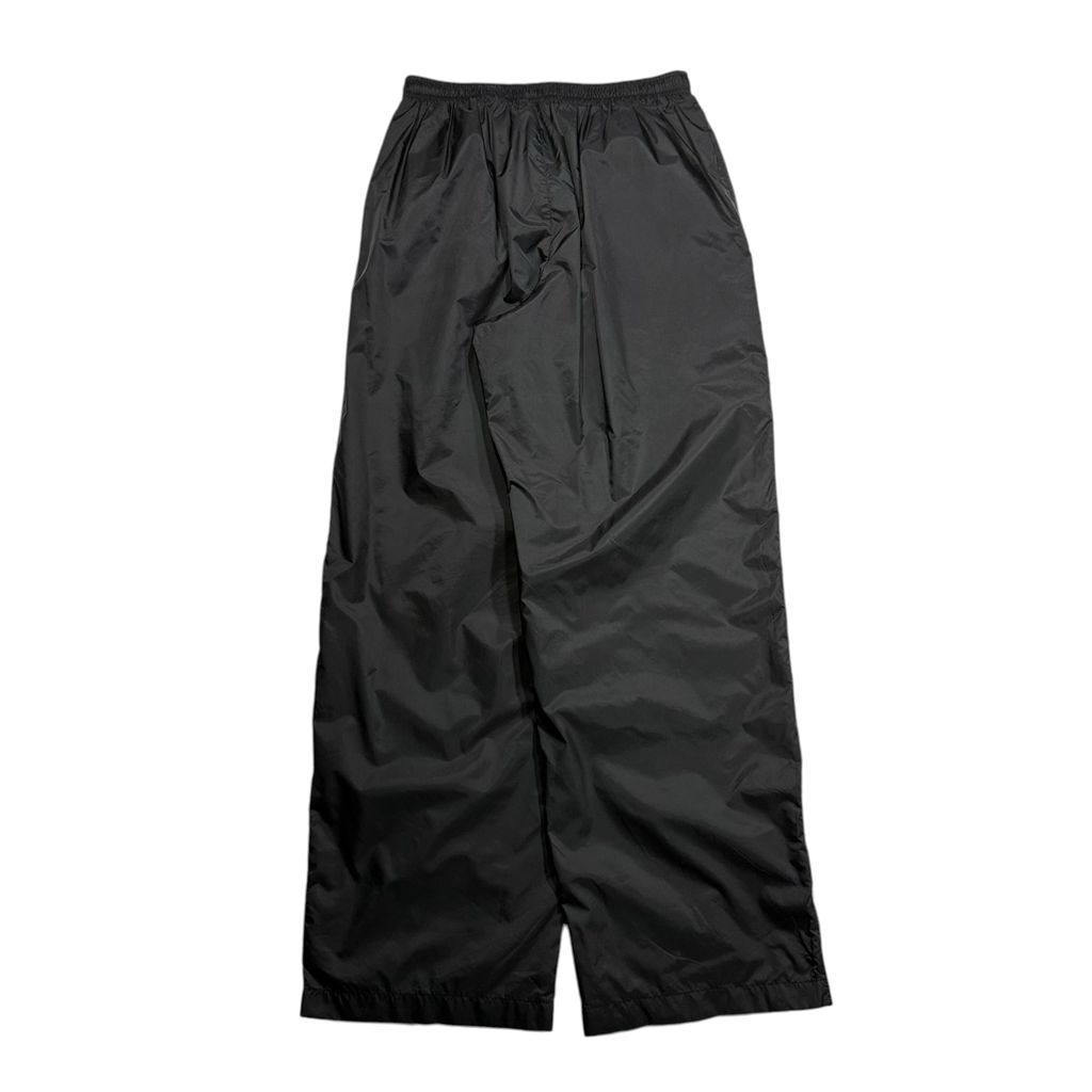 【USED】00s Nike Nylon Pants Black XL / ナイキ ナイロンパンツ ブラック ジップポケット 裾ジップ スウッシュ刺繍 スポーツ