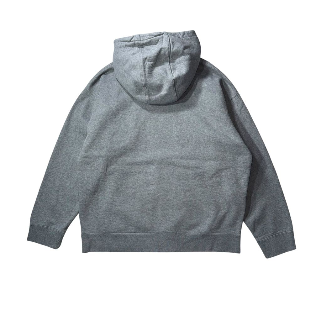 【USED】NIKE Swoosh Sweat Hoodie Grey / ナイキ ワンポイント スウッシュ 刺繍 スウェット パーカー プルオーバー グレー 灰 フーディー メンズ ユニセックス 古着