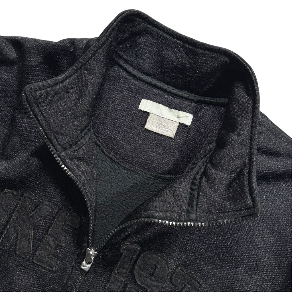 【USED】00s NIKE Track Jacket Black x Blue M / ナイキ トラックジャケット ジャージ 刺繍ワッペン 1972 黒 青 00年代