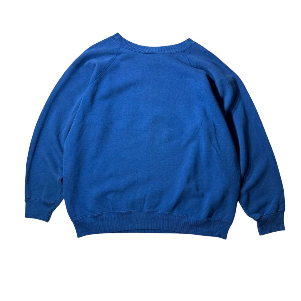 【USED】80s USA製 Hanes Plain Raglan Sweat Blue XL / ヘインズ 青タグ 無地 ラグラン スウェット ロイヤルブルー USA製 XLサイズ ヴィンテージ 古着
