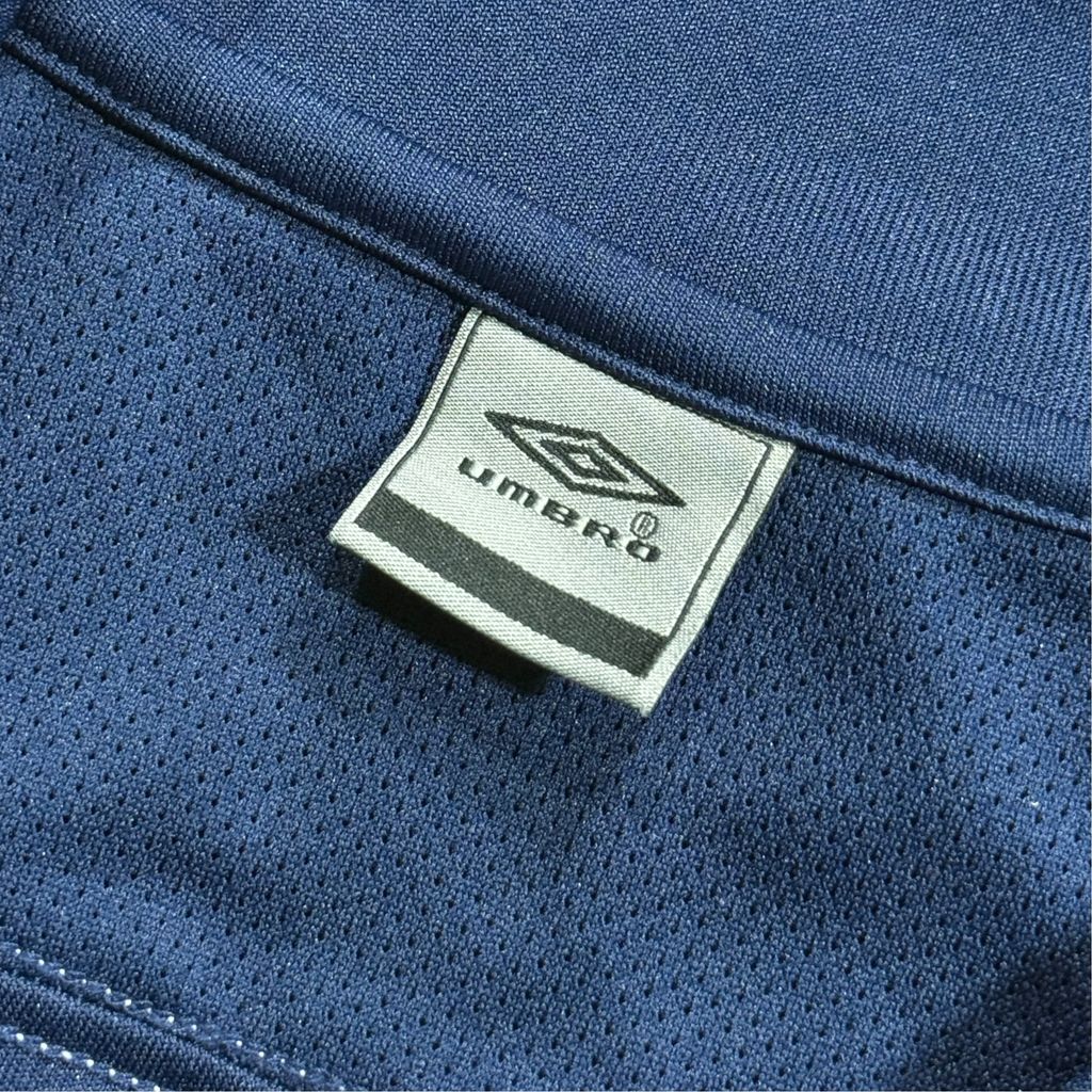 【USED】00s UMBRO GHSA Soccer Track Jacket Navy M / アンブロ サッカートラックジャケット ジャージ 刺繍ロゴ チーム章 90s〜00s