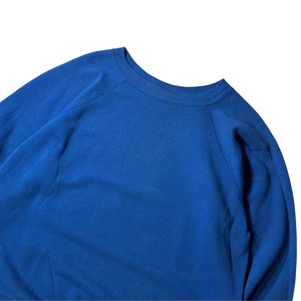 【USED】80s USA製 Hanes Plain Raglan Sweat Blue XL / ヘインズ 青タグ 無地 ラグラン スウェット ロイヤルブルー USA製 XLサイズ ヴィンテージ 古着
