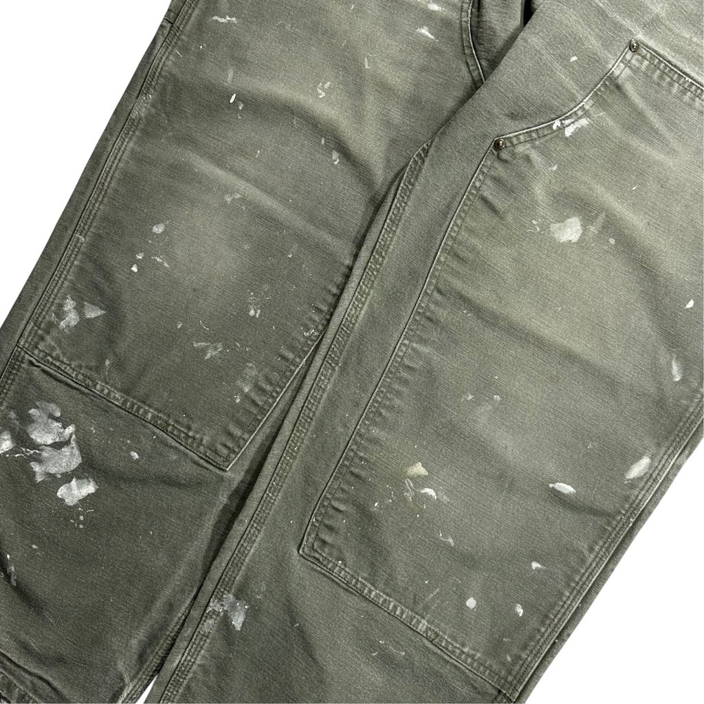 【USED】Carhartt B138 MOS Double Knee Painter Pants Moss Green 40 x 30 / カーハート ダブルニー ペインターパンツ モスグリーン ダック ペンキ汚れ ワークパンツ