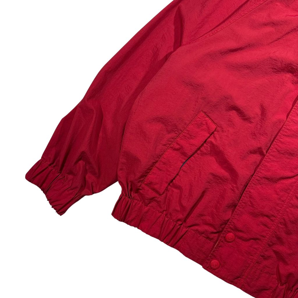 【USED】90s TOMMY HILFIGER Sailing Gear Hooded Nylon Jacket Red x Yellow x Navy L / トミーヒルフィガー セーリングギア フード付き ナイロンジャケット セーリングジャケット 襟裏ロゴ刺繍 90年代 ヴィンテージ 古着 USED