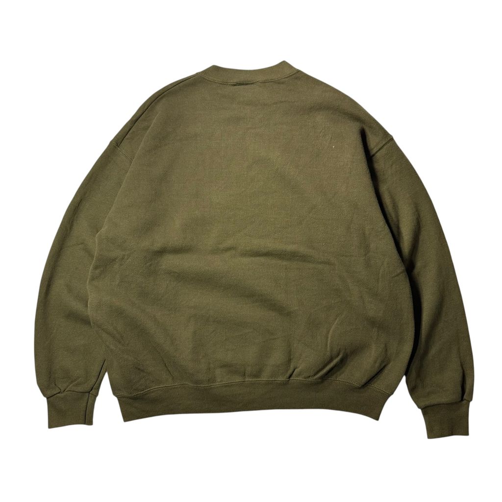 【USED】Lee HEAVYWEIGHT Plain Crewneck Sweat Olive XL 90s USA製 / リー ヘビーウェイト 無地 クルーネック スウェット オリーブ カーキ USA製 XLサイズ 古着