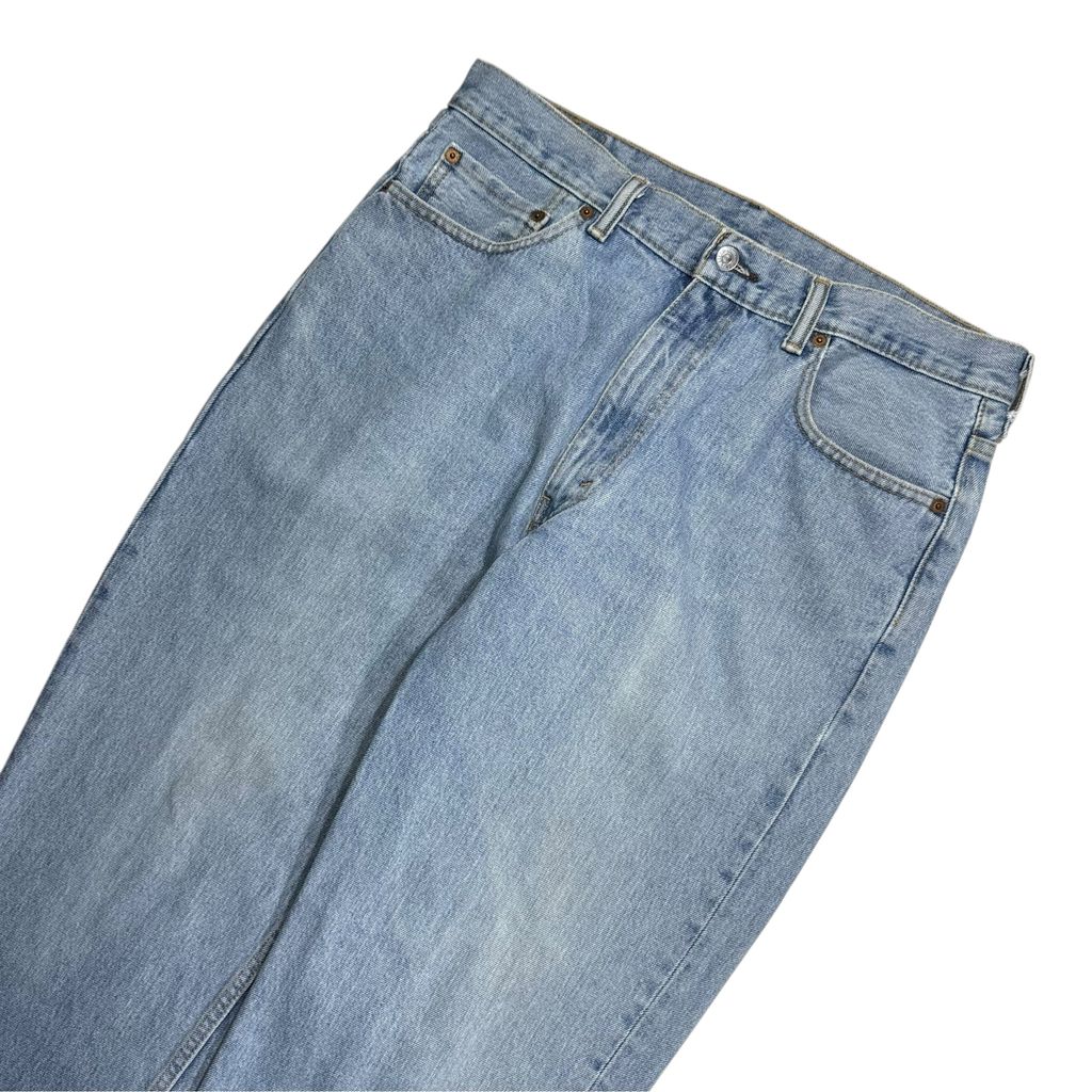 【USED】Levi's 550 Relaxed Fit Tapered Denim Pants Blue 36 x 30 / リーバイス 550 リラックスフィット テーパード デニム パンツ ブルー ウォッシュデニム 太め テーパード