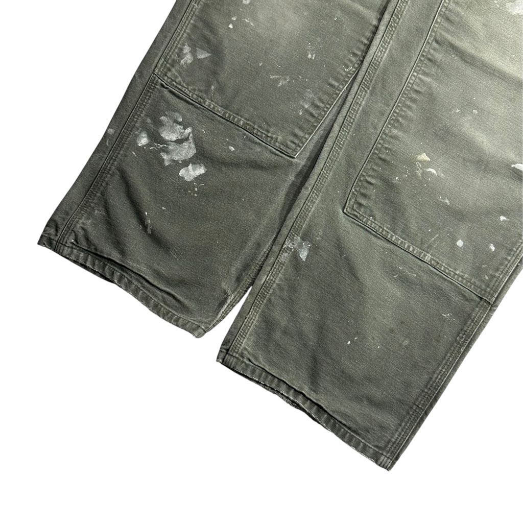 【USED】Carhartt B138 MOS Double Knee Painter Pants Moss Green 40 x 30 / カーハート ダブルニー ペインターパンツ モスグリーン ダック ペンキ汚れ ワークパンツ