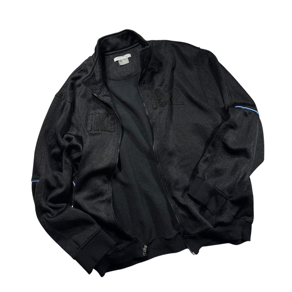 【USED】00s NIKE Track Jacket Black x Blue M / ナイキ トラックジャケット ジャージ 刺繍ワッペン 1972 黒 青 00年代