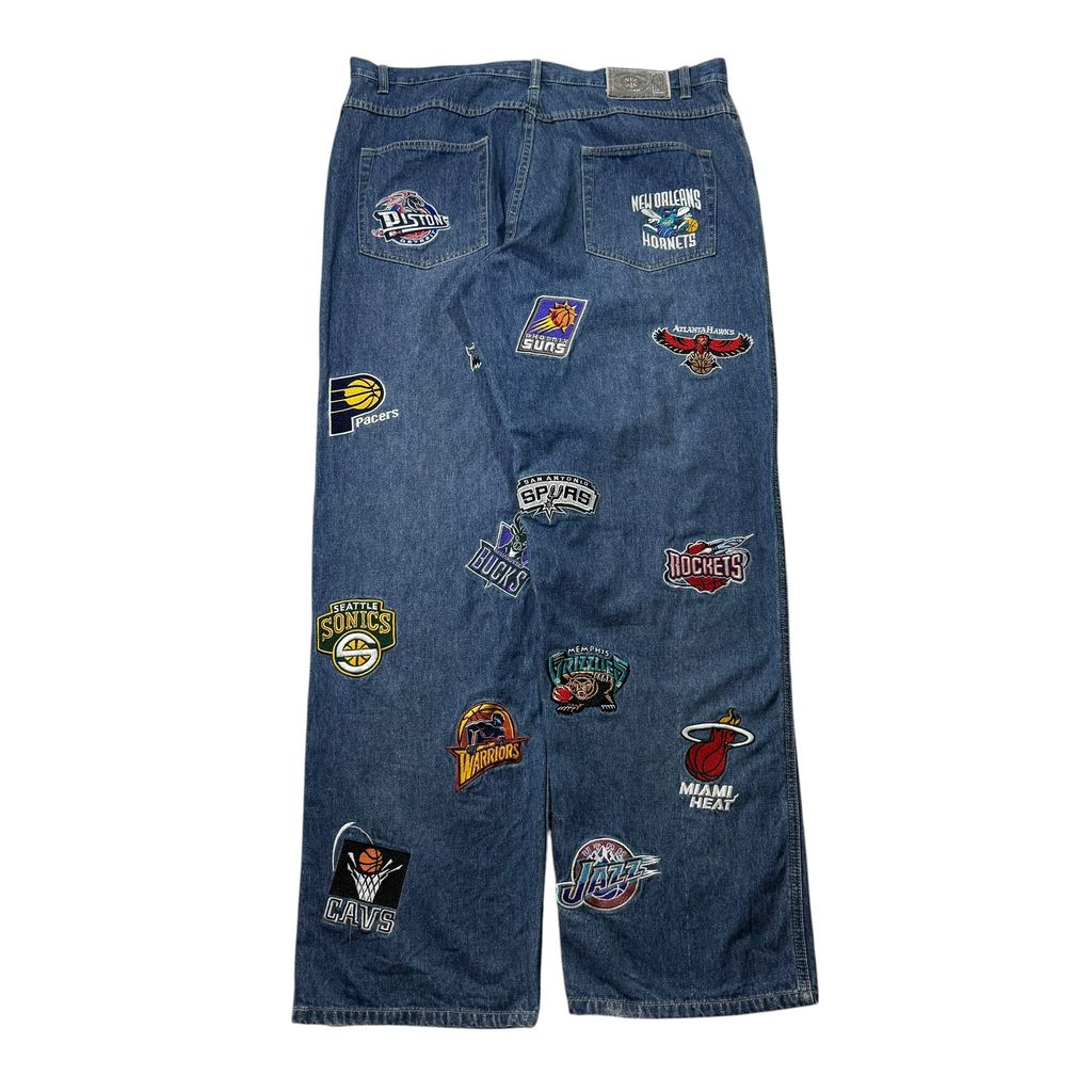【USED】UNK NBA Logo Patch Baggy Jeans