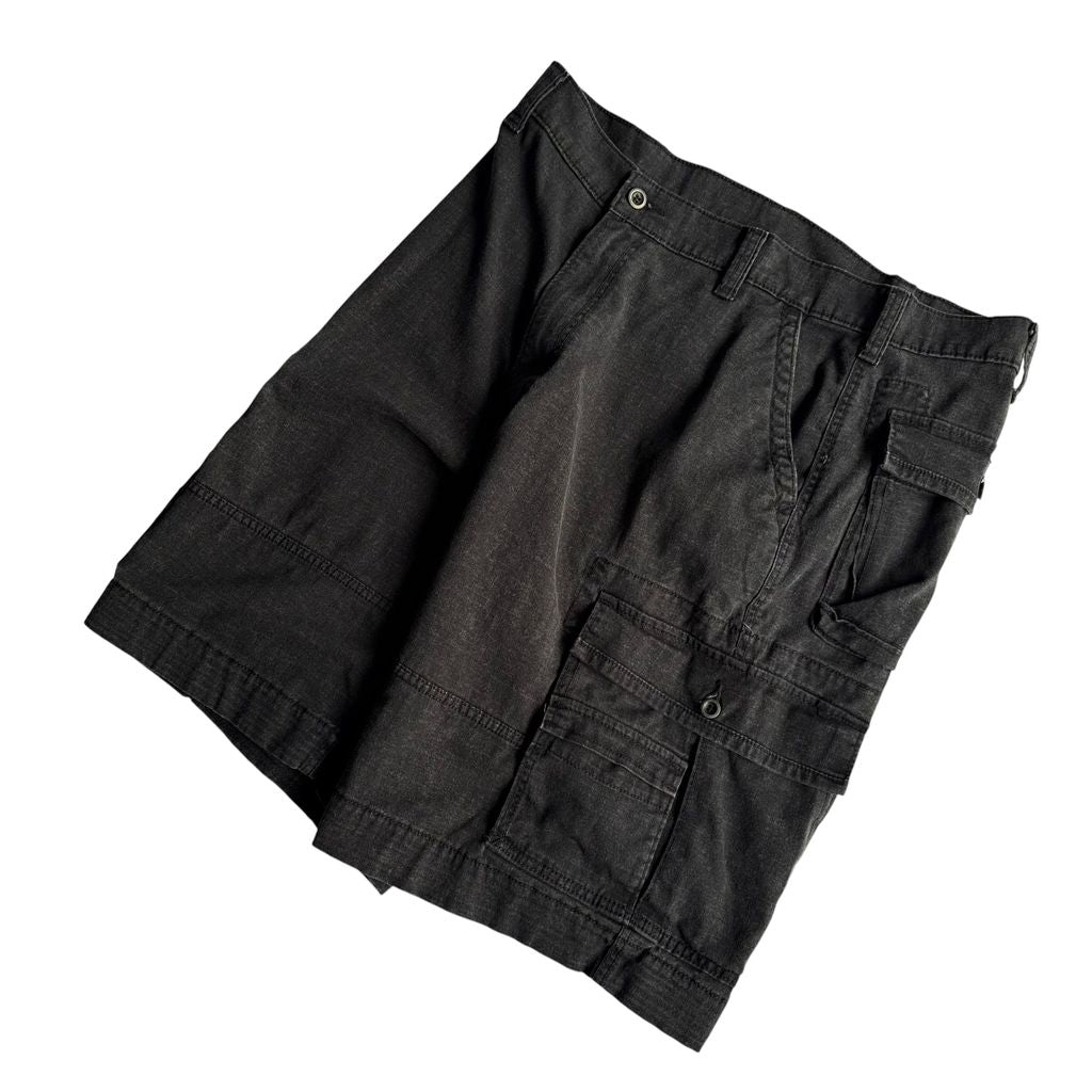 【USED】LEVI'S リーバイス BLACK DENIM CARGO SHORTS カーゴショーツ ハーフパンツ ブラックデニム W36