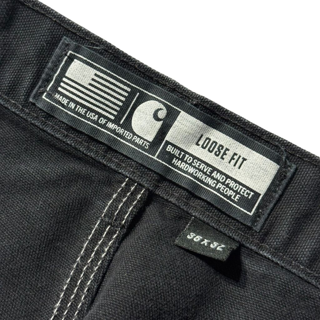 【USED】Carhartt Double Knee Duck Painter Pants Black Made in USA