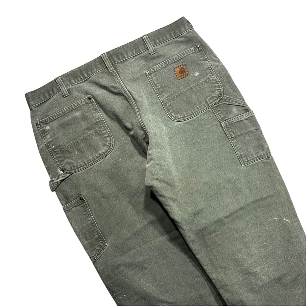 【USED】Carhartt B138 MOS Double Knee Painter Pants Moss Green 40 x 30 / カーハート ダブルニー ペインターパンツ モスグリーン ダック ペンキ汚れ ワークパンツ