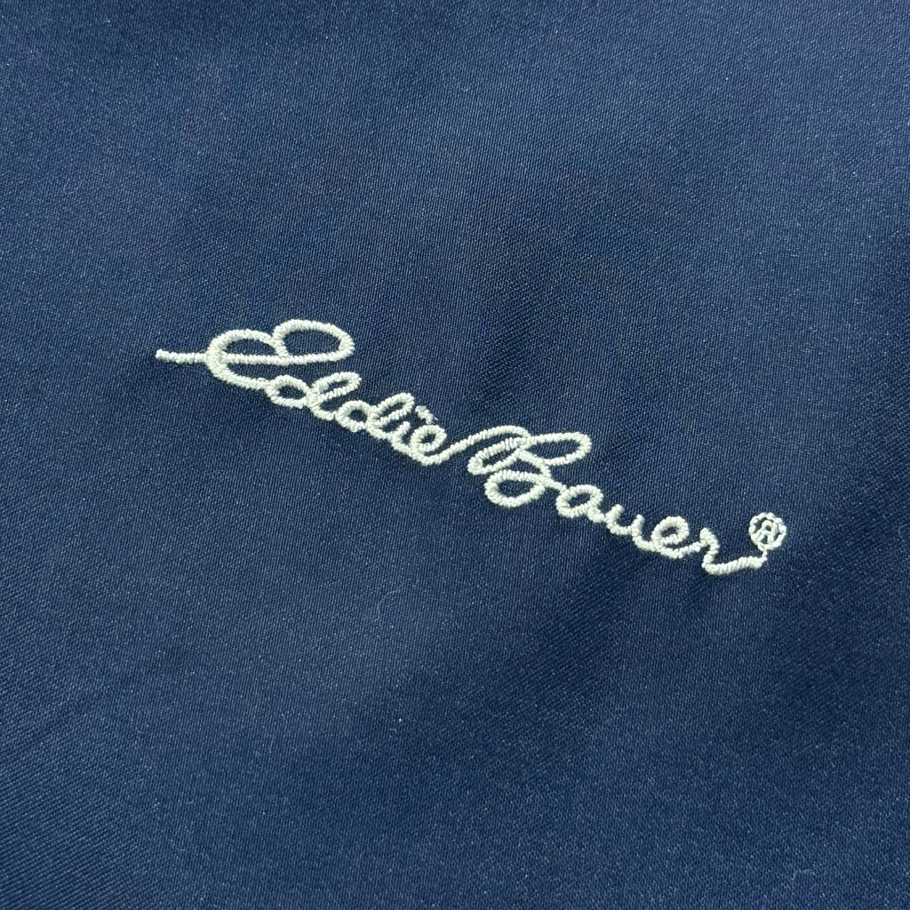 【USED】Eddie Bauer GOLF V-Neck Nylon Pullover Jacket Navy L / エディーバウアー ゴルフ Vネック プルオーバー ナイロンジャケット ウィンドブレーカー 紺 90s〜00s ヴィンテージ 古着