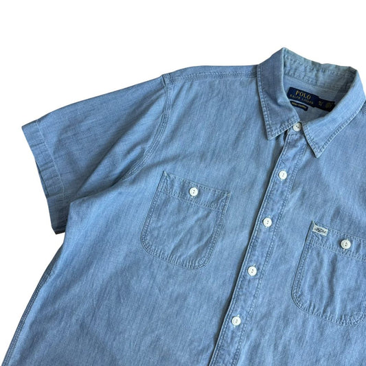 【USED】POLO RALPH LAUREN S/SL DENIM SHIRT XLサイズ