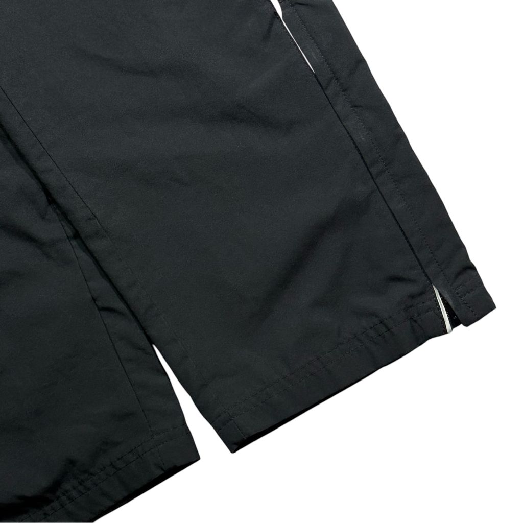 【USED】00s Nike Nylon Tech Pants Black x White Piping S / ナイキ ナイロン テック パンツ ブラック ホワイトパイピング スウッシュ刺繍 スポーツ