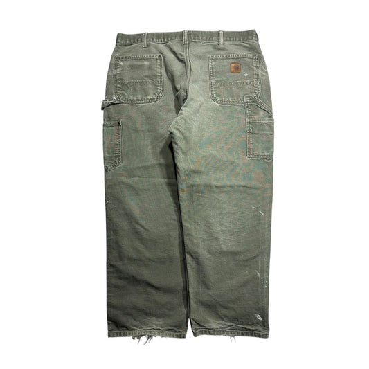 【USED】Carhartt B138 MOS Double Knee Painter Pants Moss Green 40 x 30 / カーハート ダブルニー ペインターパンツ モスグリーン ダック ペンキ汚れ ワークパンツ